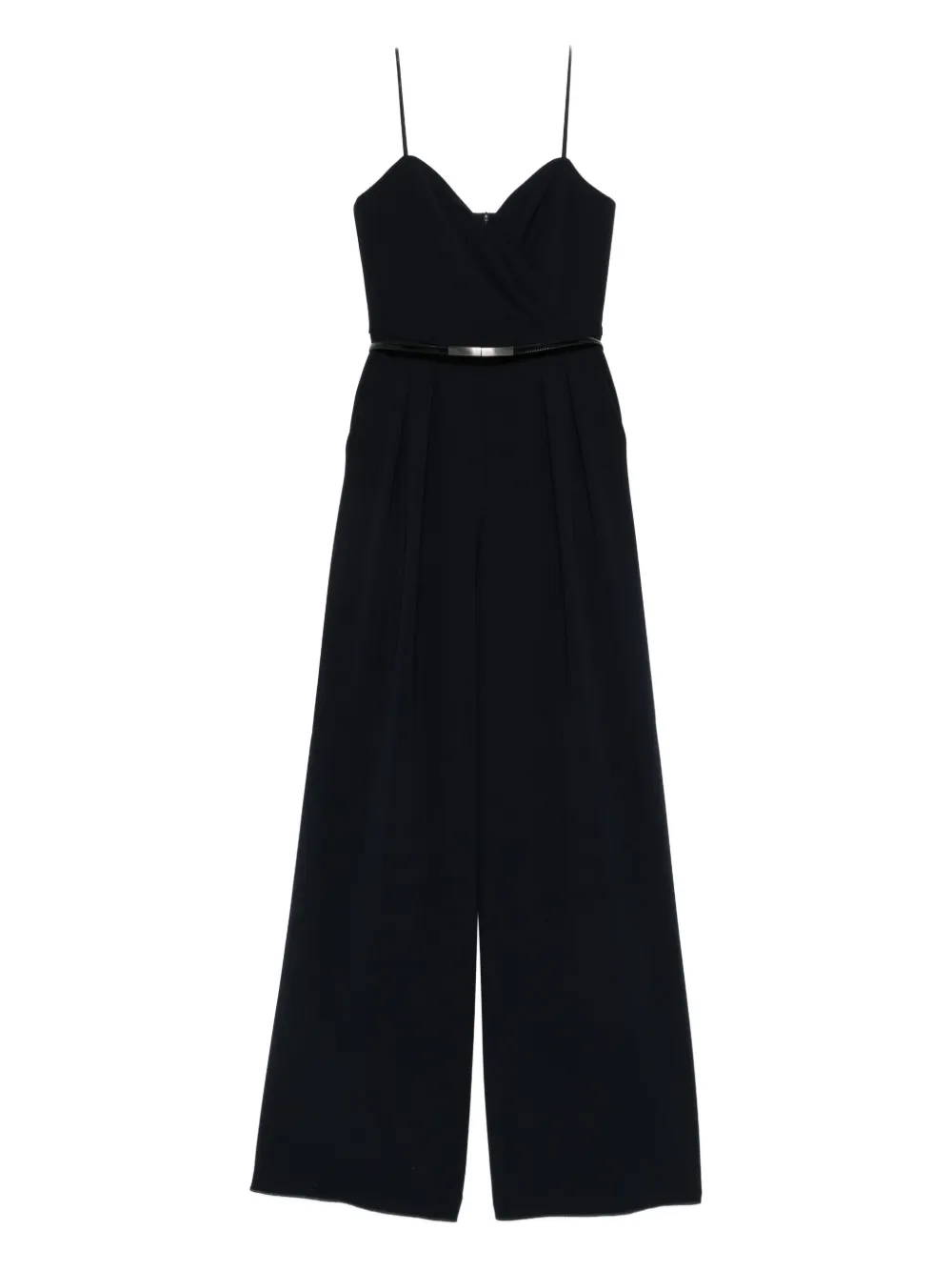 Max Mara Belted Jumpsuit In Blue