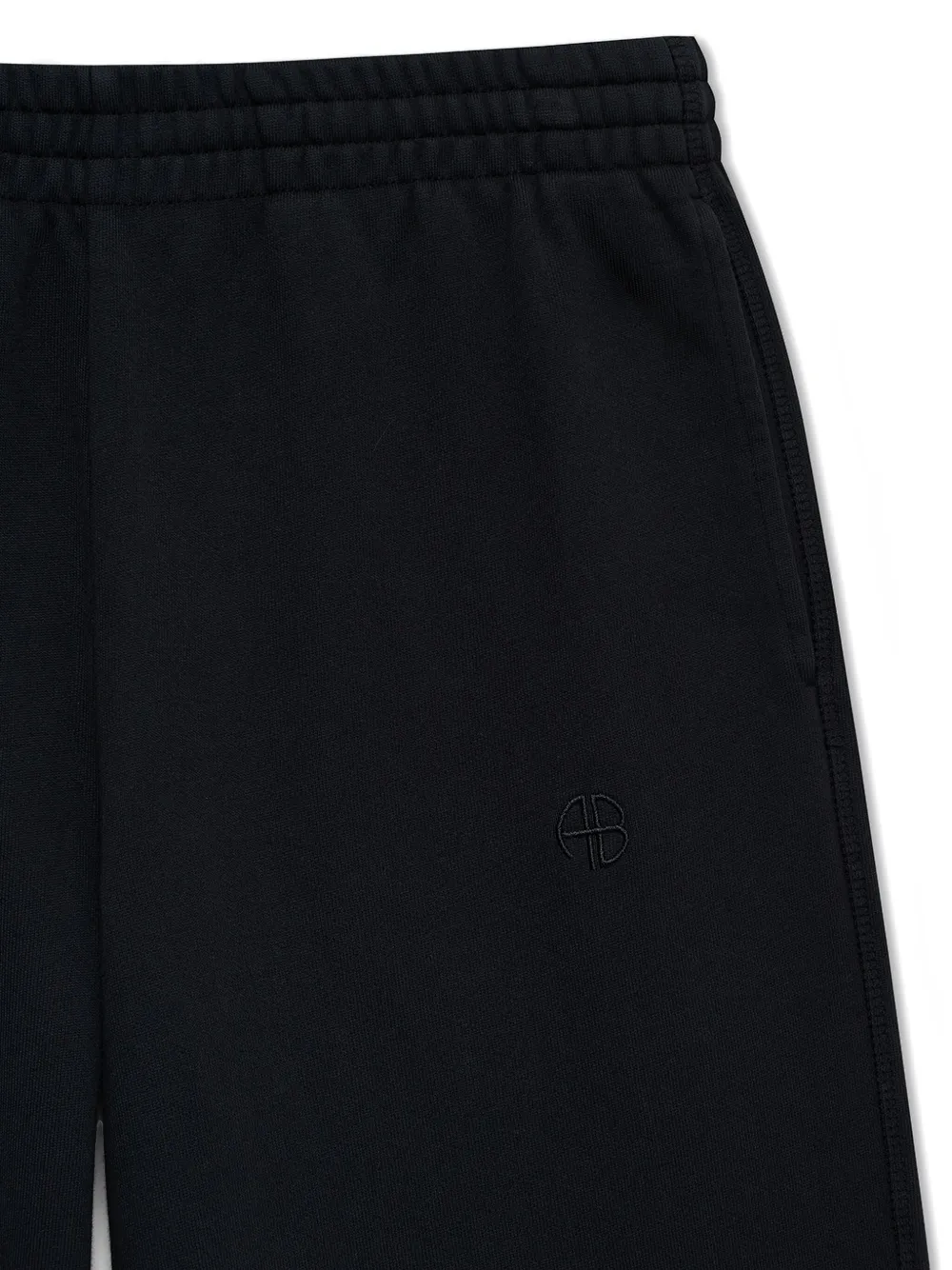 Anine Bing Kacey Monogram Track Pants In Black