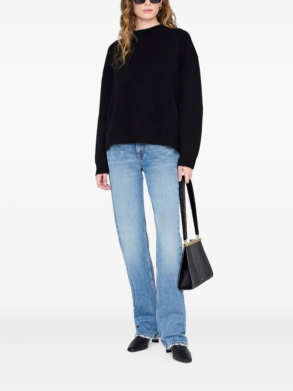 ANINE BING Lee trui met ronde hals Zwart