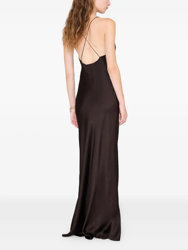 black ribbed maxi dress long sleeve Baltic Born Womens Remi Ribbed Maxi Dress | Black
