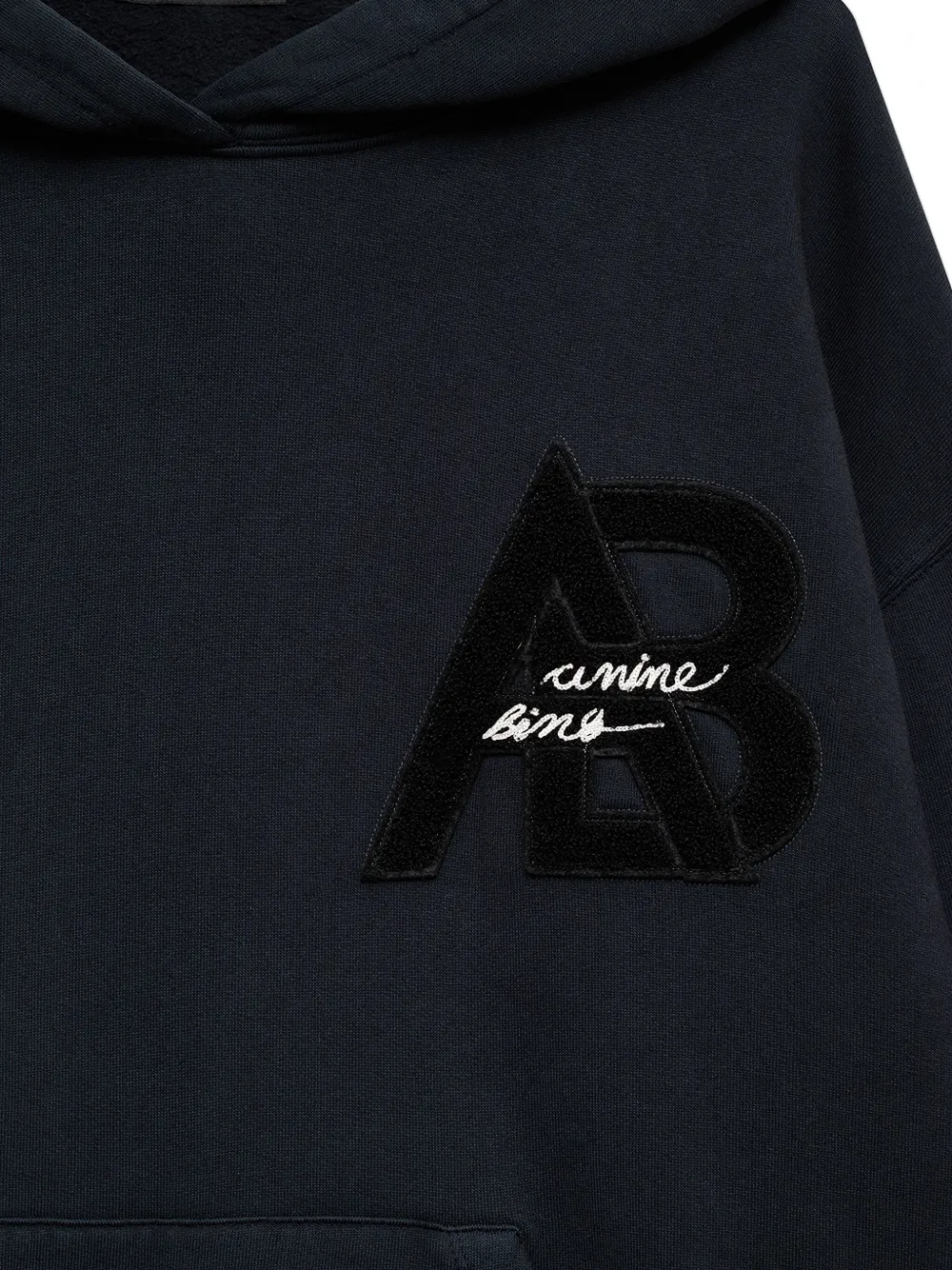 Anine Bing The Jaci Logo-appliqué Hoodie In Blue