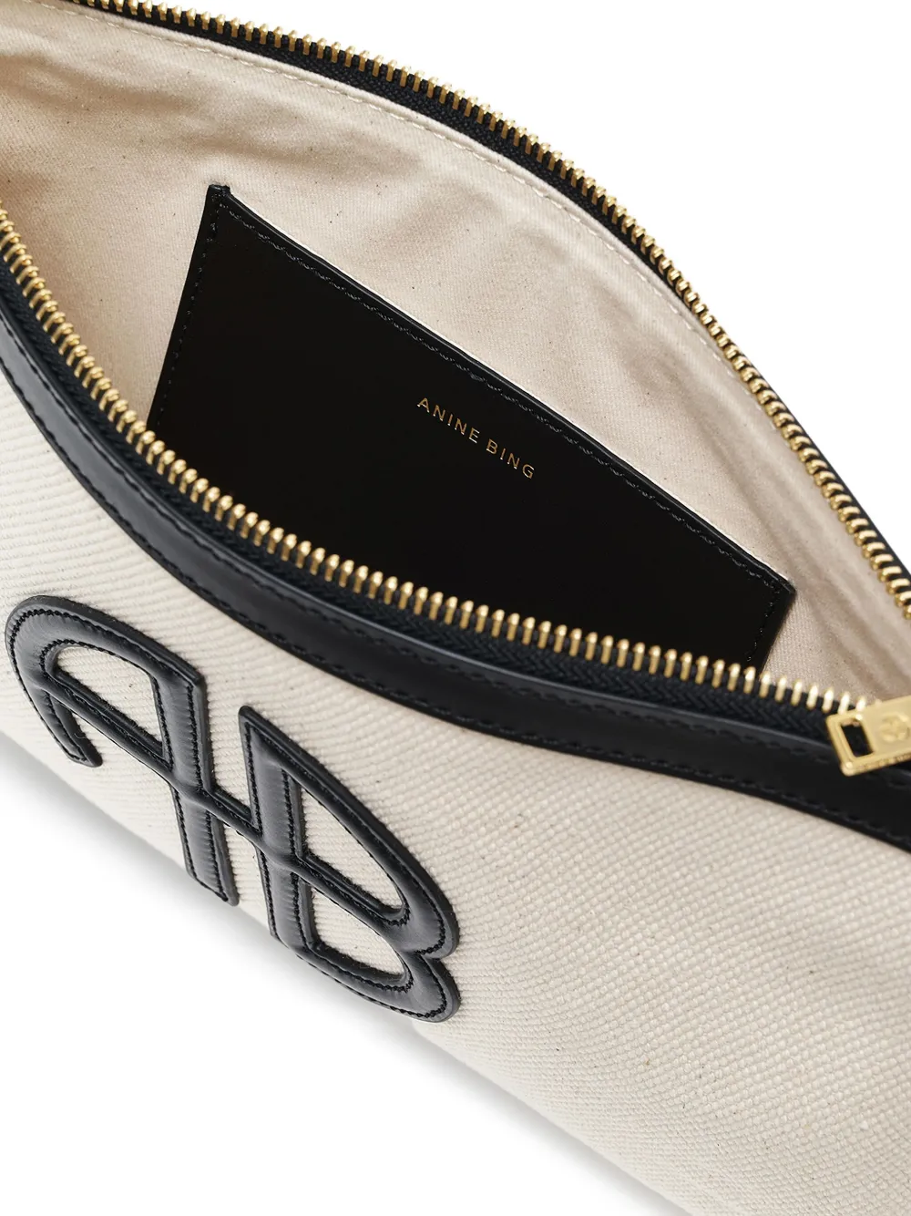 ANINE BING Lili clutch Beige