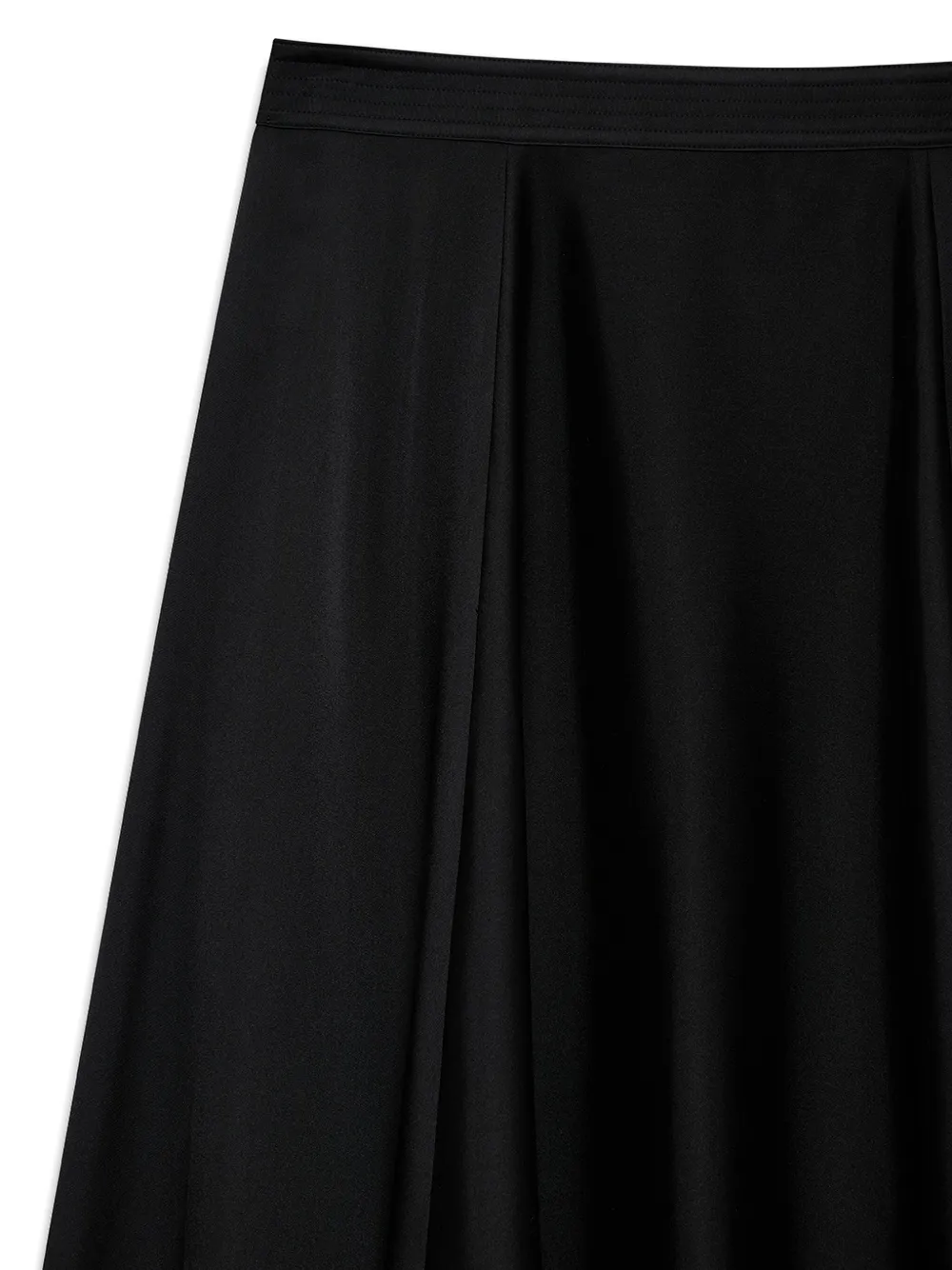 Anine Bing Christina Silk-blend Satin Midi Skirt In Black