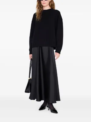 Ann Demeulemeester Eveline シルク マキシスカート | ブラック