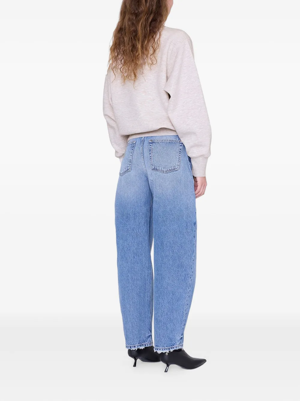 ANINE BING Harry cropped sweater met lange mouwen Grijs