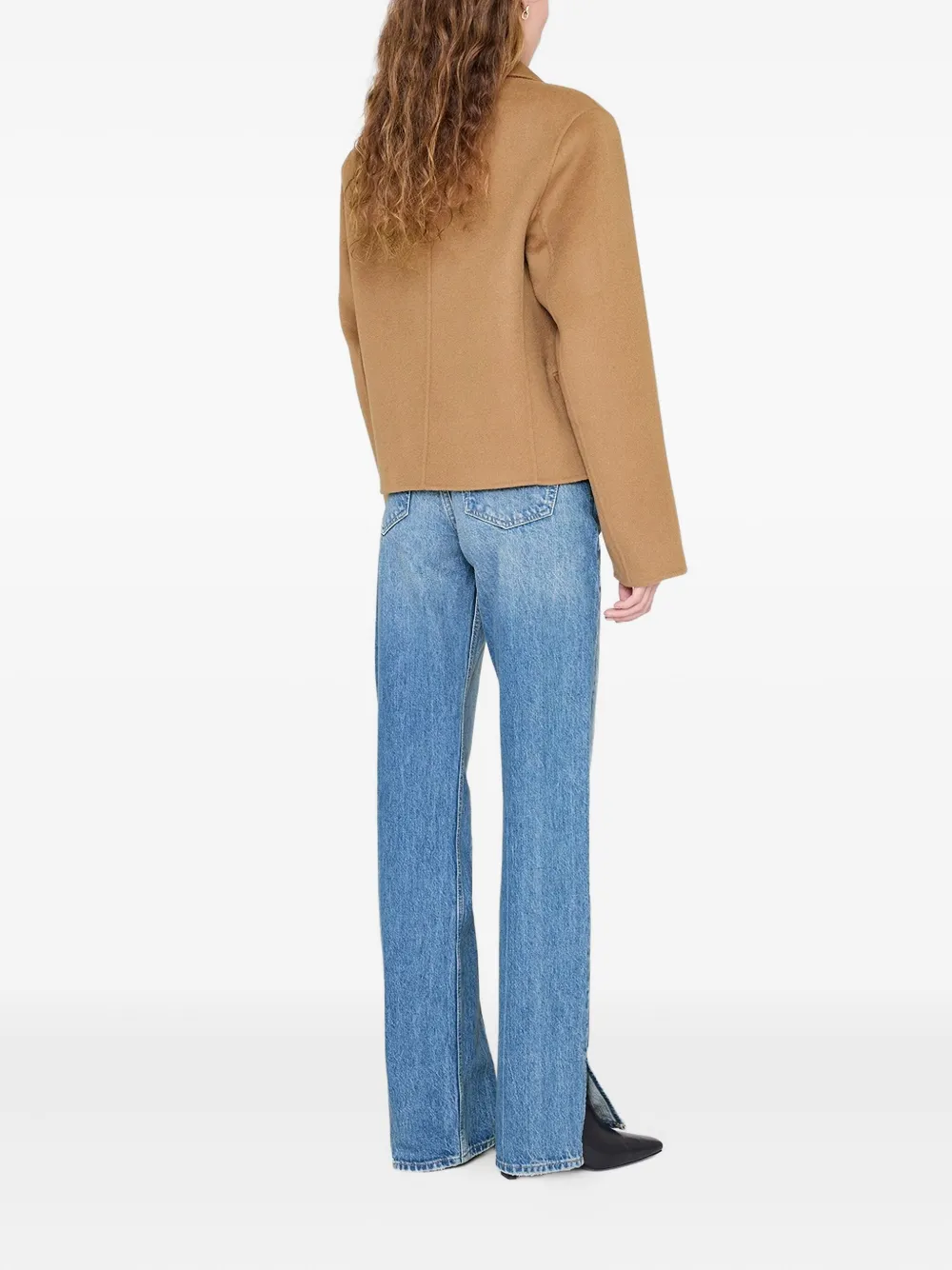 ANINE BING Etienne cropped blazer Bruin