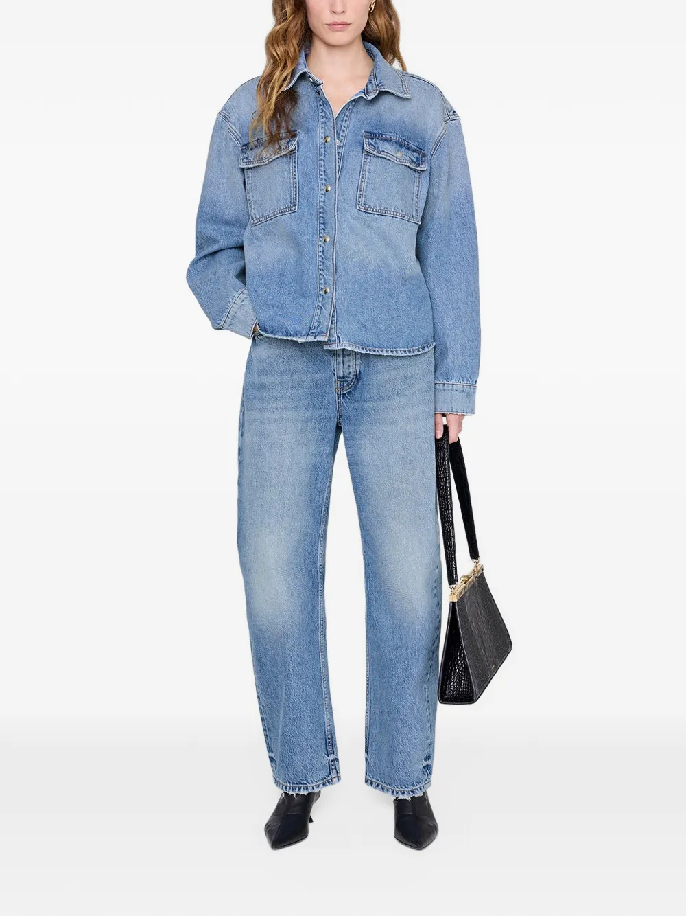 ANINE BING Paxton blouse Blauw
