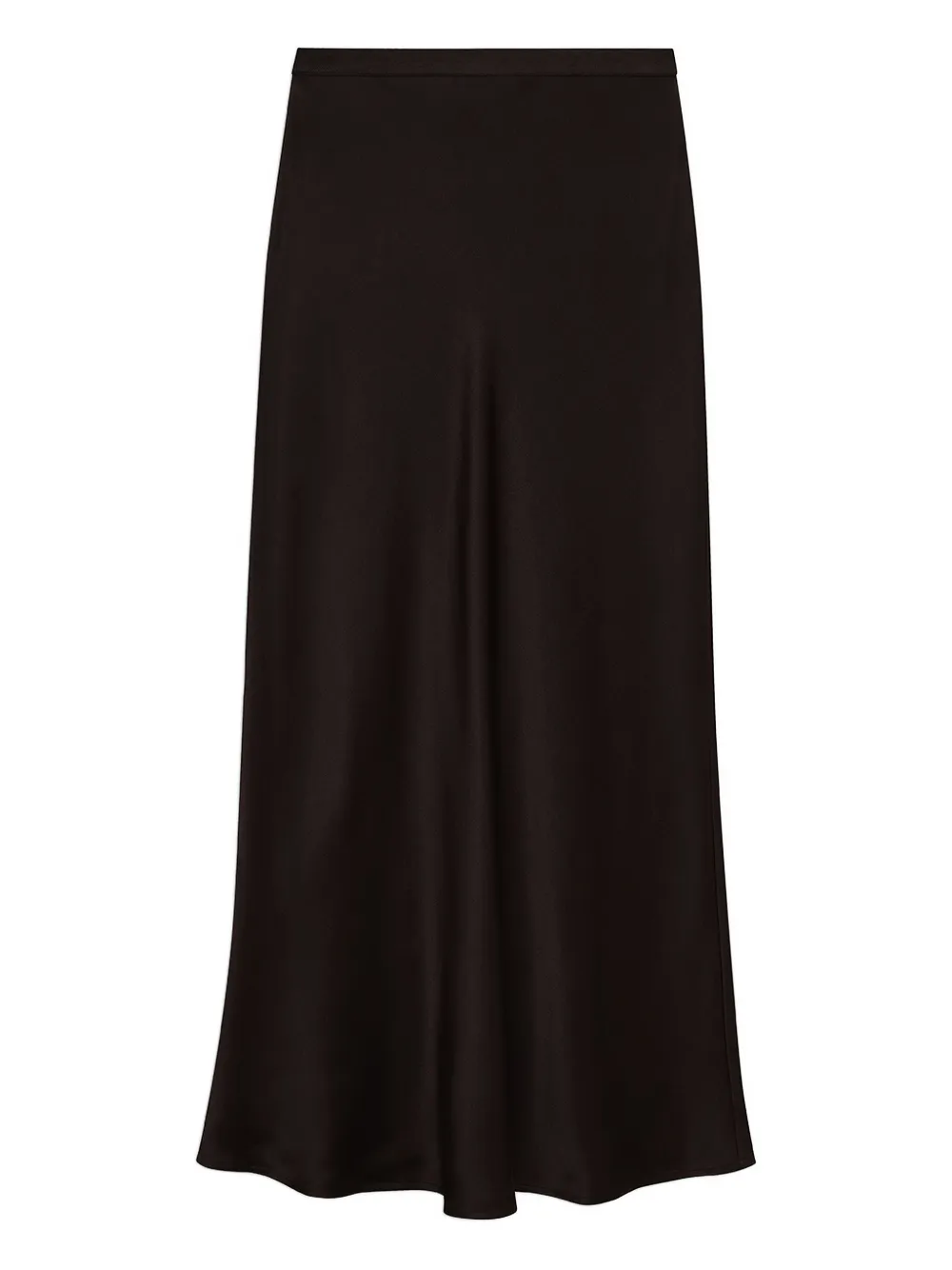 Anine Bing Bar Silk Midi Skirt In Brown
