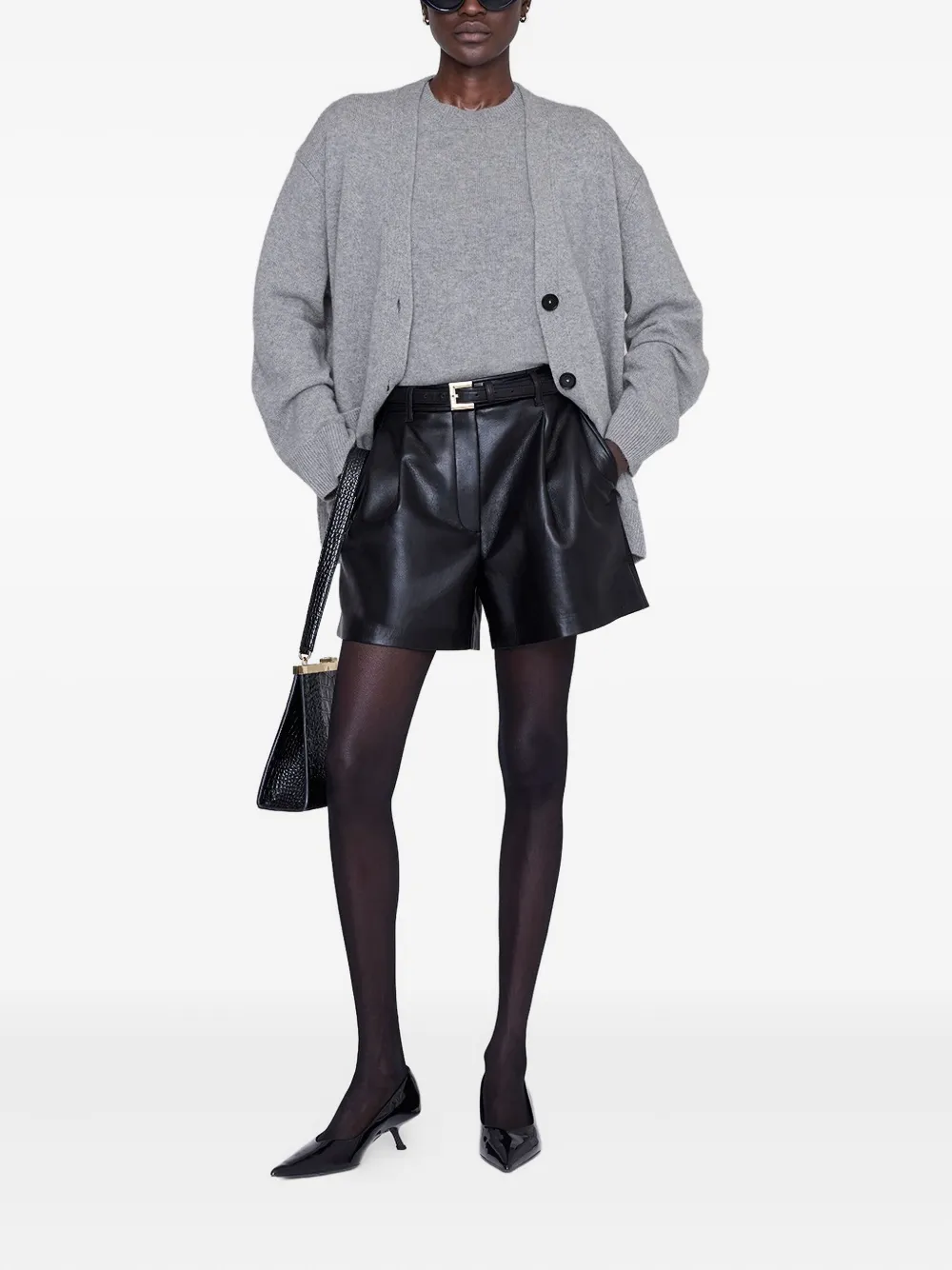 ANINE BING Trent shorts | Leather & Faux Leather Shorts | Image 2