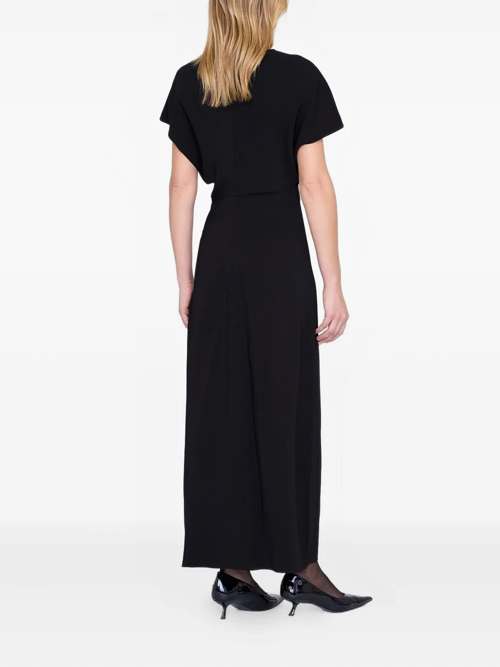 ANINE BING Zadig maxi-jurk met V-hals Zwart