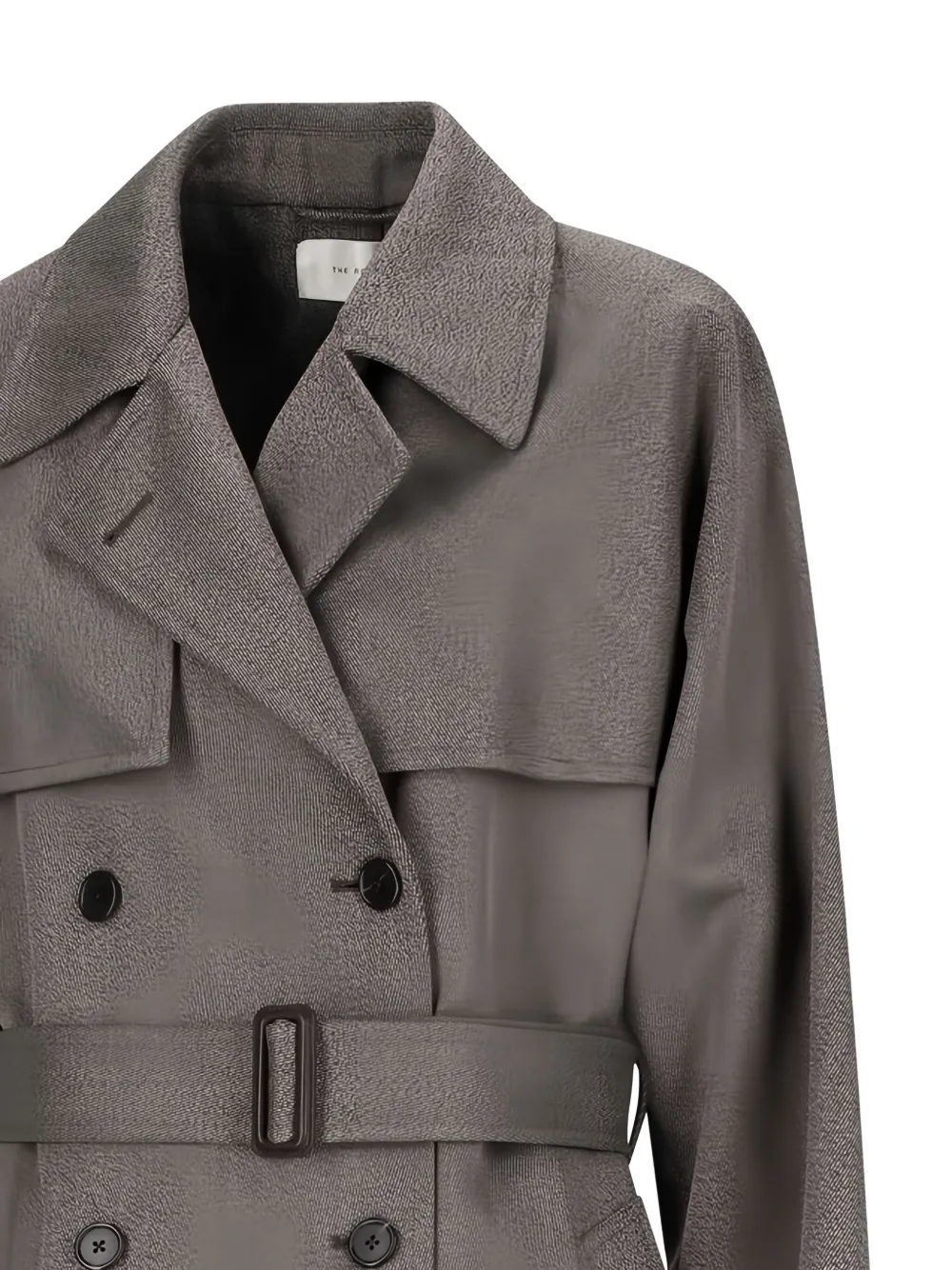 The Row Rhydian Belted Double-breasted Coat In Gray