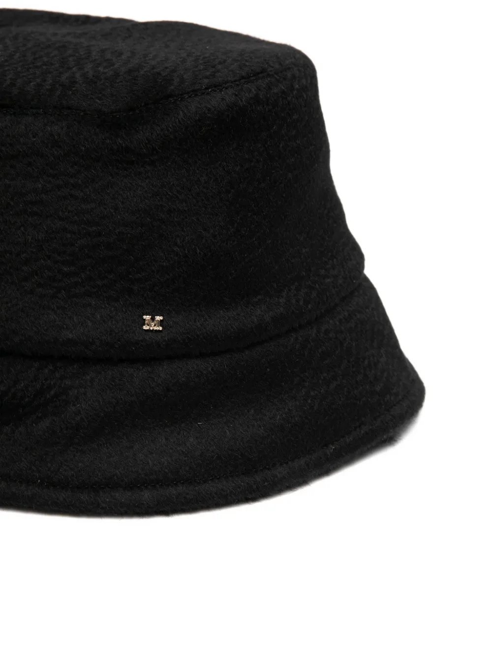 Max Mara Logo-plaque Bucket Hat In Black
