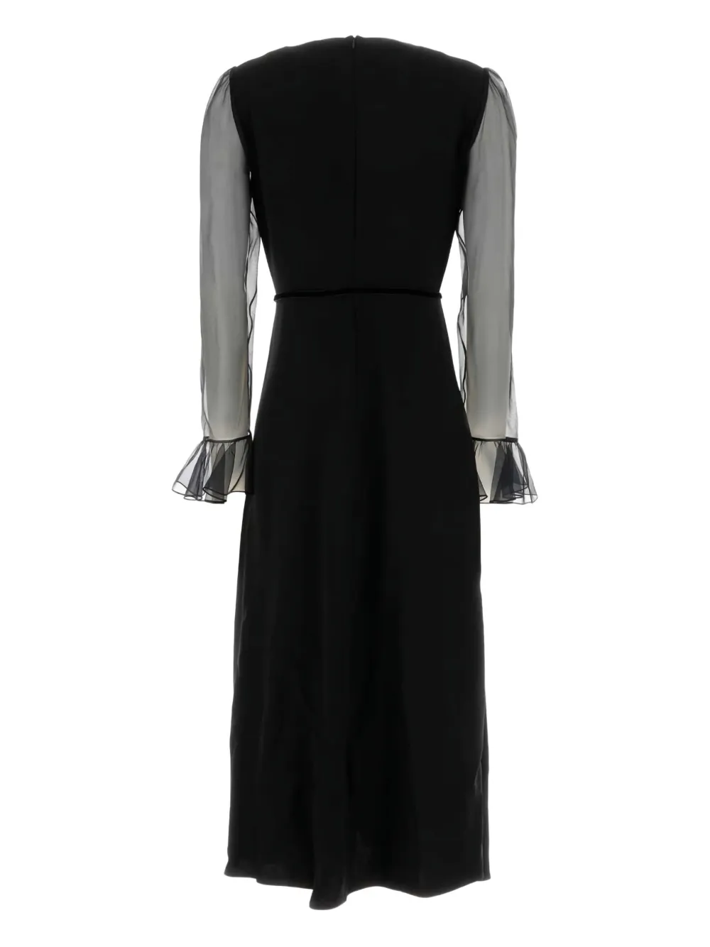 Valentino Garavani V-neck silk maxi dress - Zwart