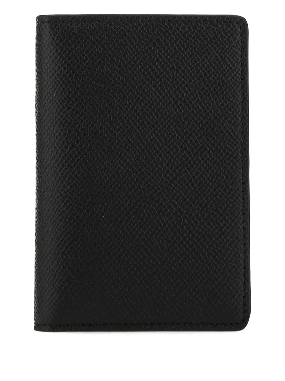 Maison Margiela Stitched Leather Cardholder In Black
