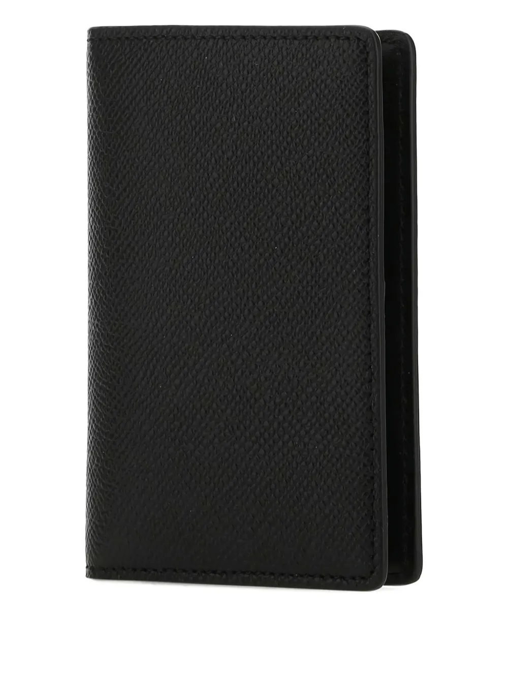 Maison Margiela Stitched Leather Cardholder In Black