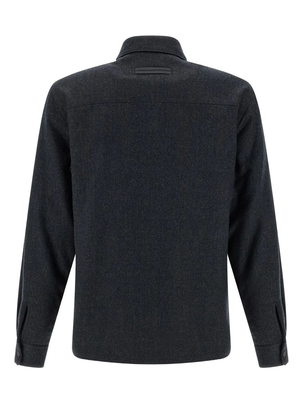 Zegna padded button shirt - Grijs