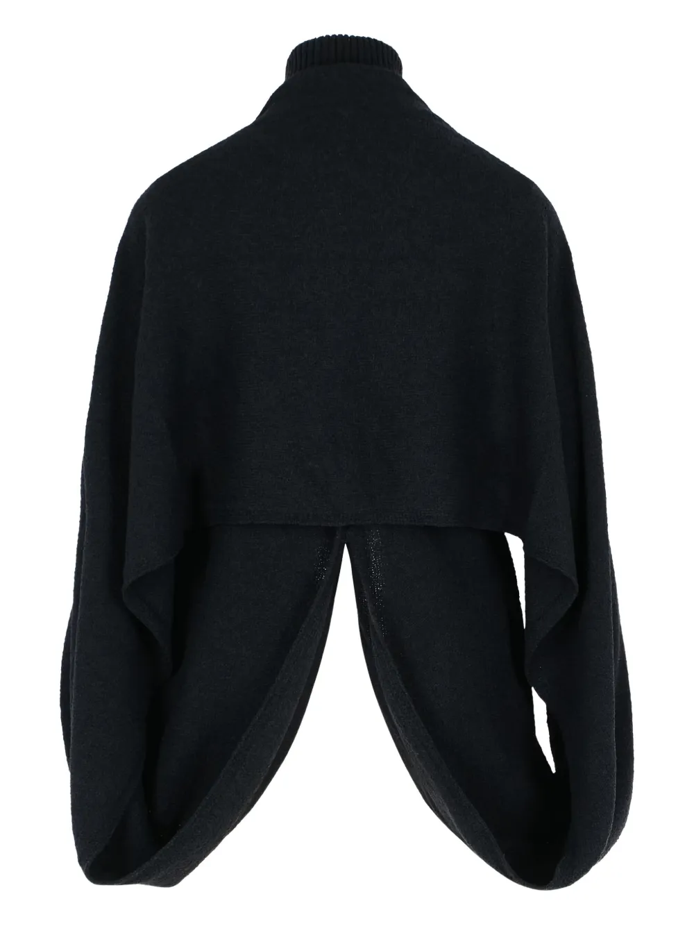 Sportmax Adepto Virgin Wool Blend High Neck Sweater In Black