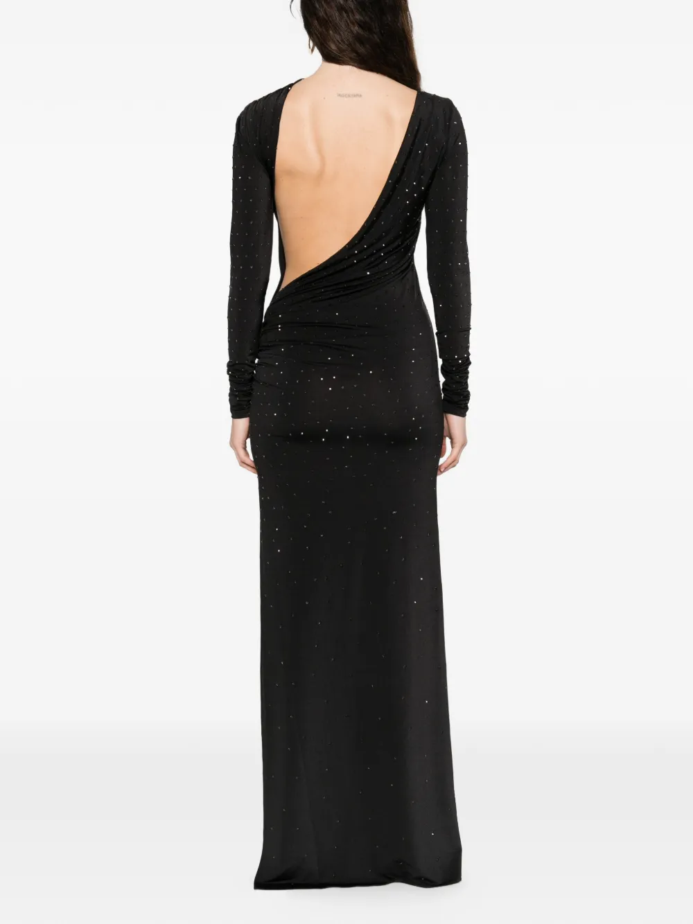 THE ANDAMANE Sophie maxi-jurk met lange mouwen Zwart