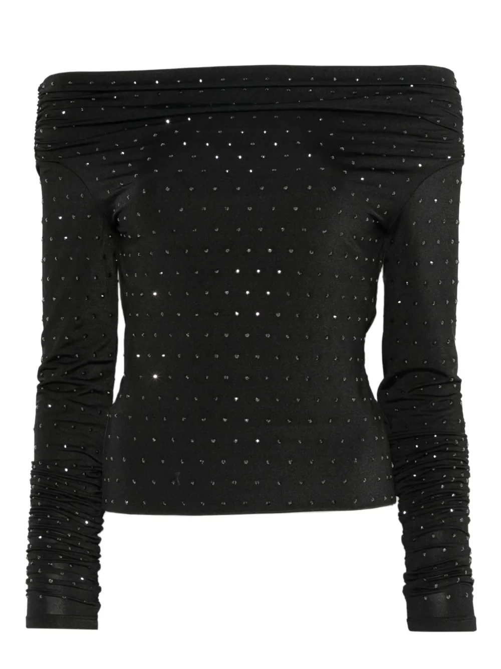 THE ANDAMANE Zephyr embellished off-shoulder top | Black | Image 1