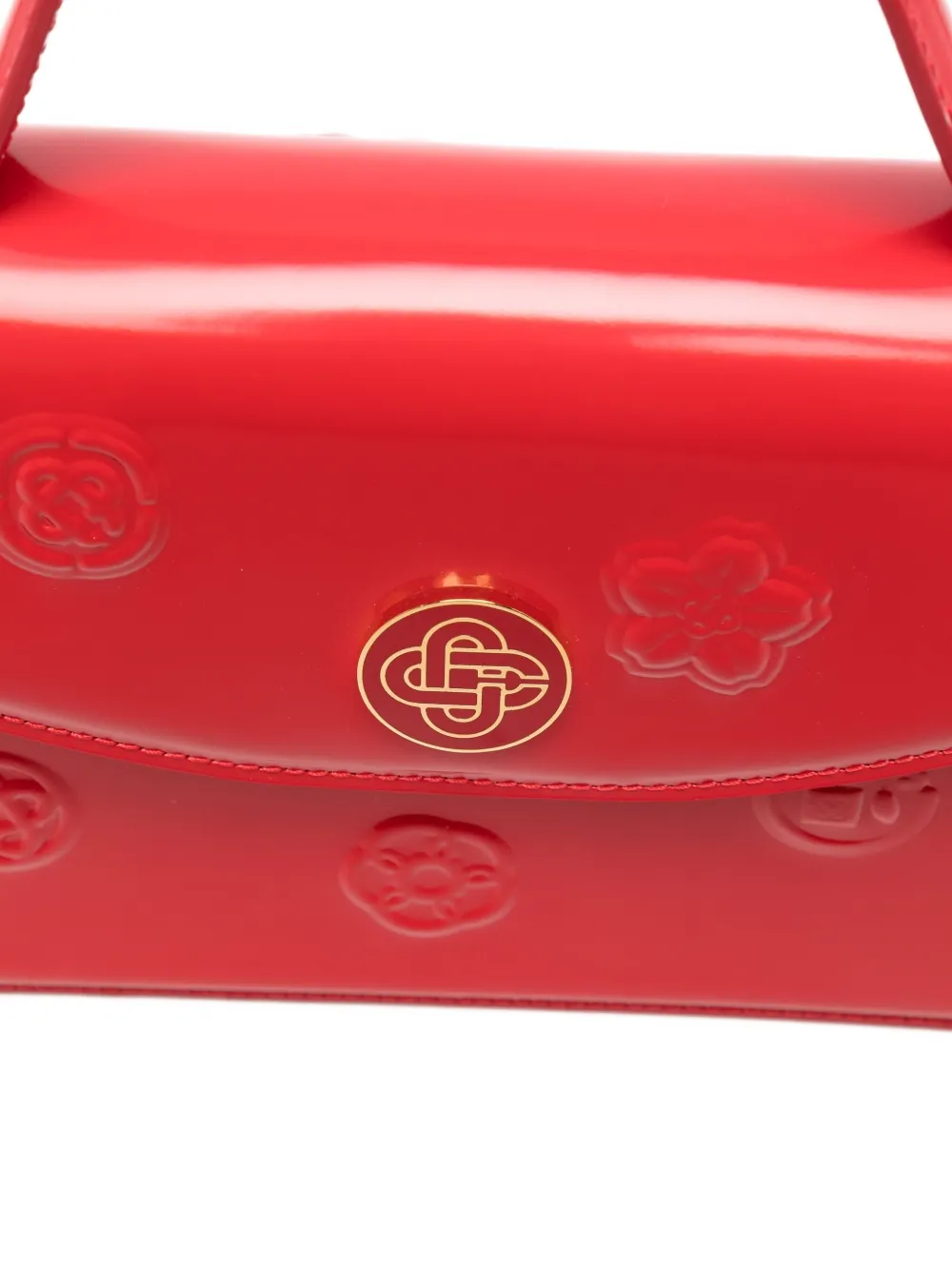 Casablanca Jeanne mini-shopper met logoplakkaat Rood