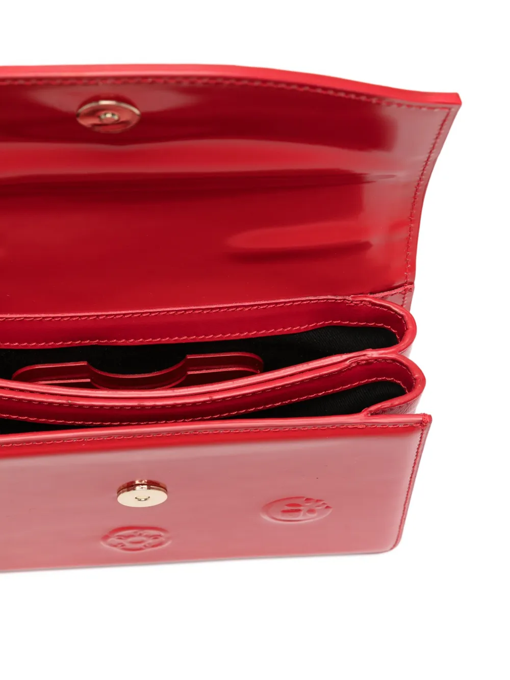Casablanca Jeanne mini-shopper met logoplakkaat Rood