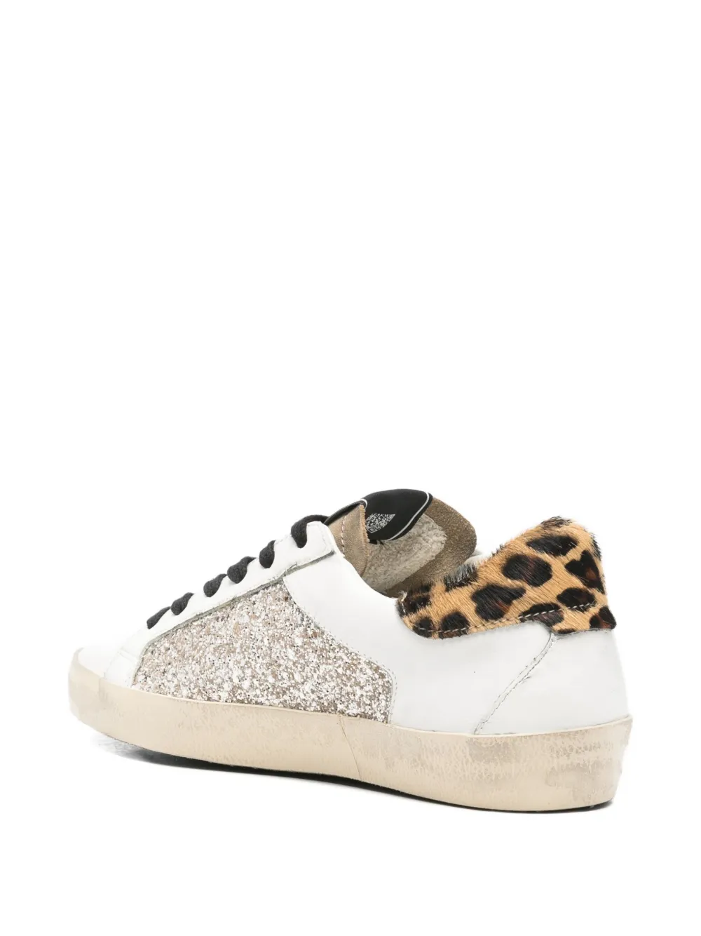 4b12 Suprime Glitter-detail Sneakers In White
