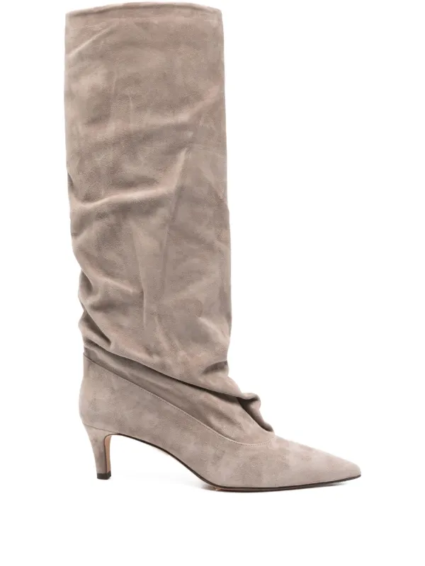 The Seller 60mm Suede Boots Grey FARFETCH BE