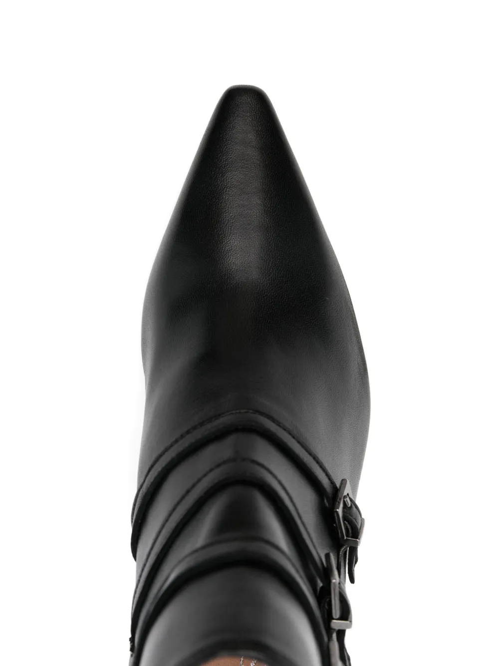 The Seller 75mm Buckle-straps Boots In Black