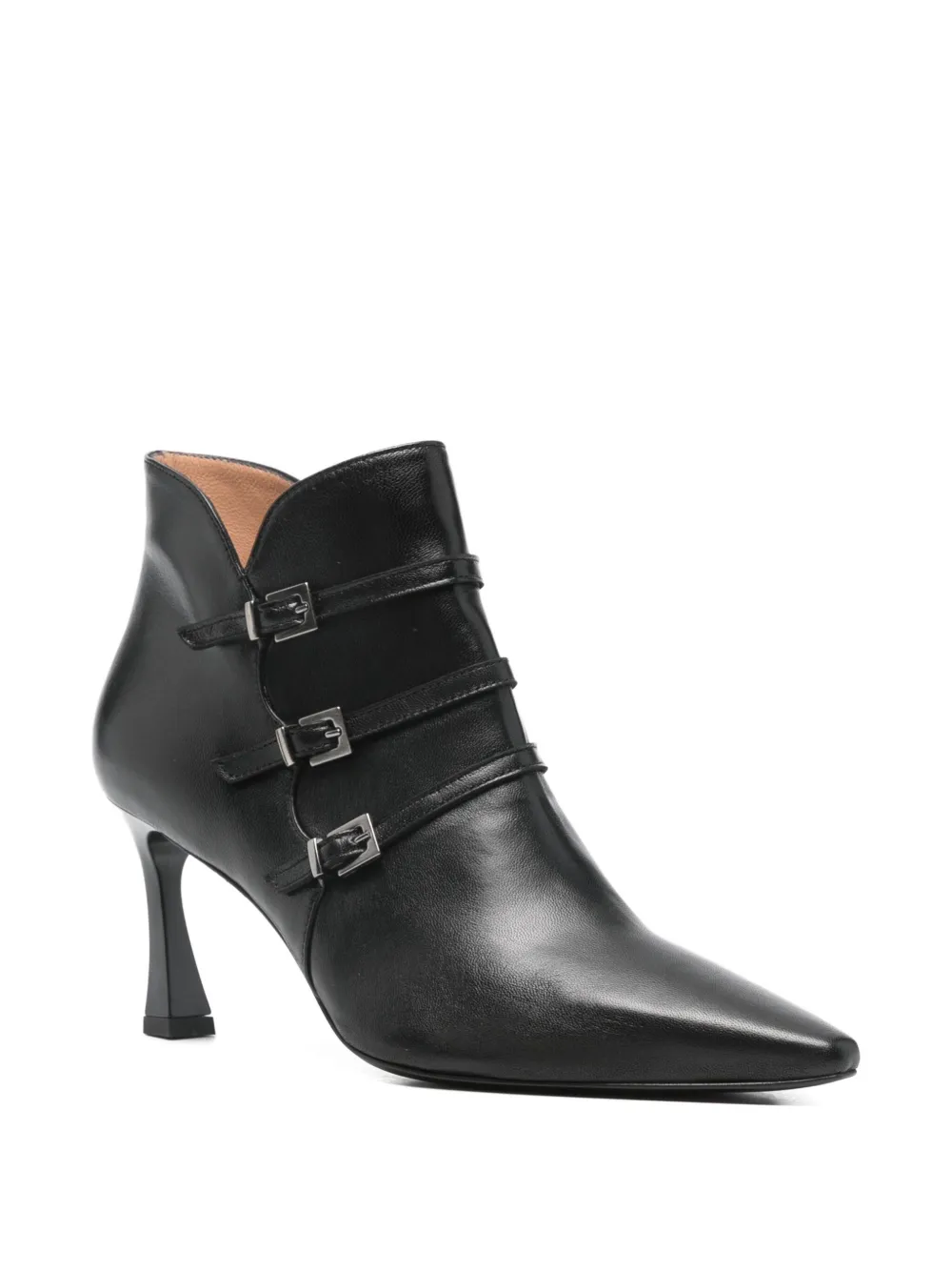 The Seller 75mm Buckle-straps Boots In Black