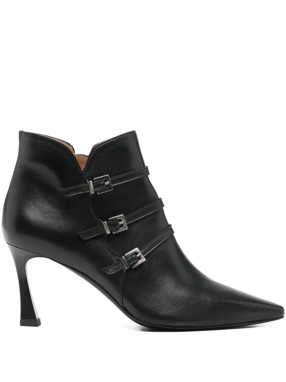 The Seller 75mm Buckle-straps Boots In Black