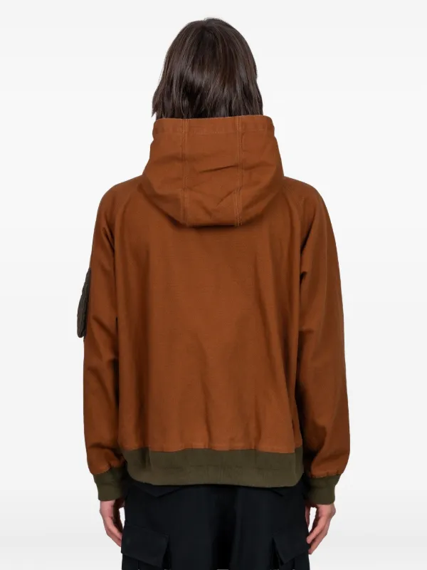 Sacai x Carhartt WIP Washed Duck Hooded Jacket | Brown