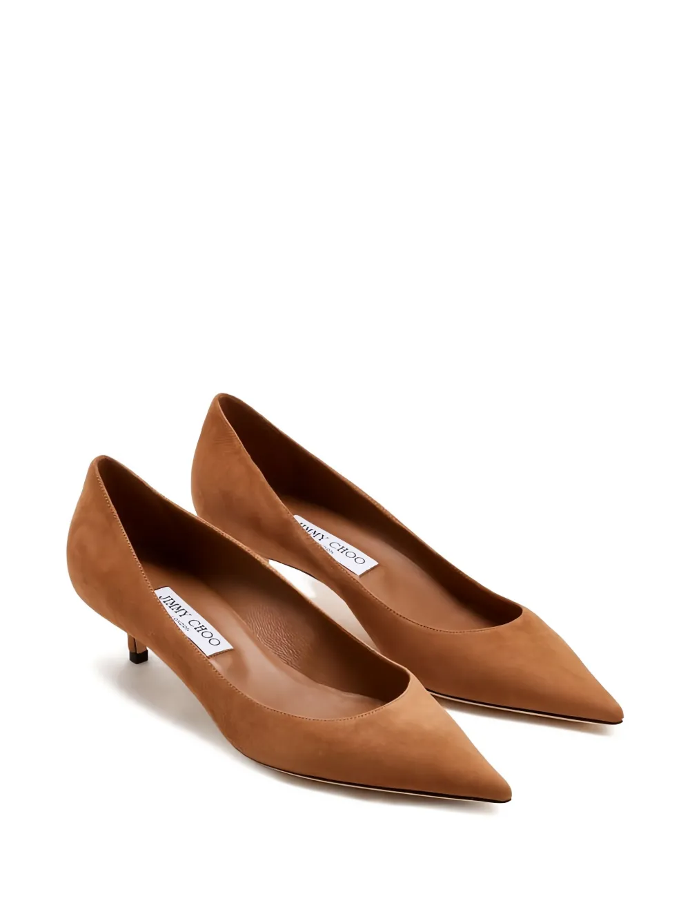 Jimmy Choo 35mm Amela Pointed Suede Pumps In Brown