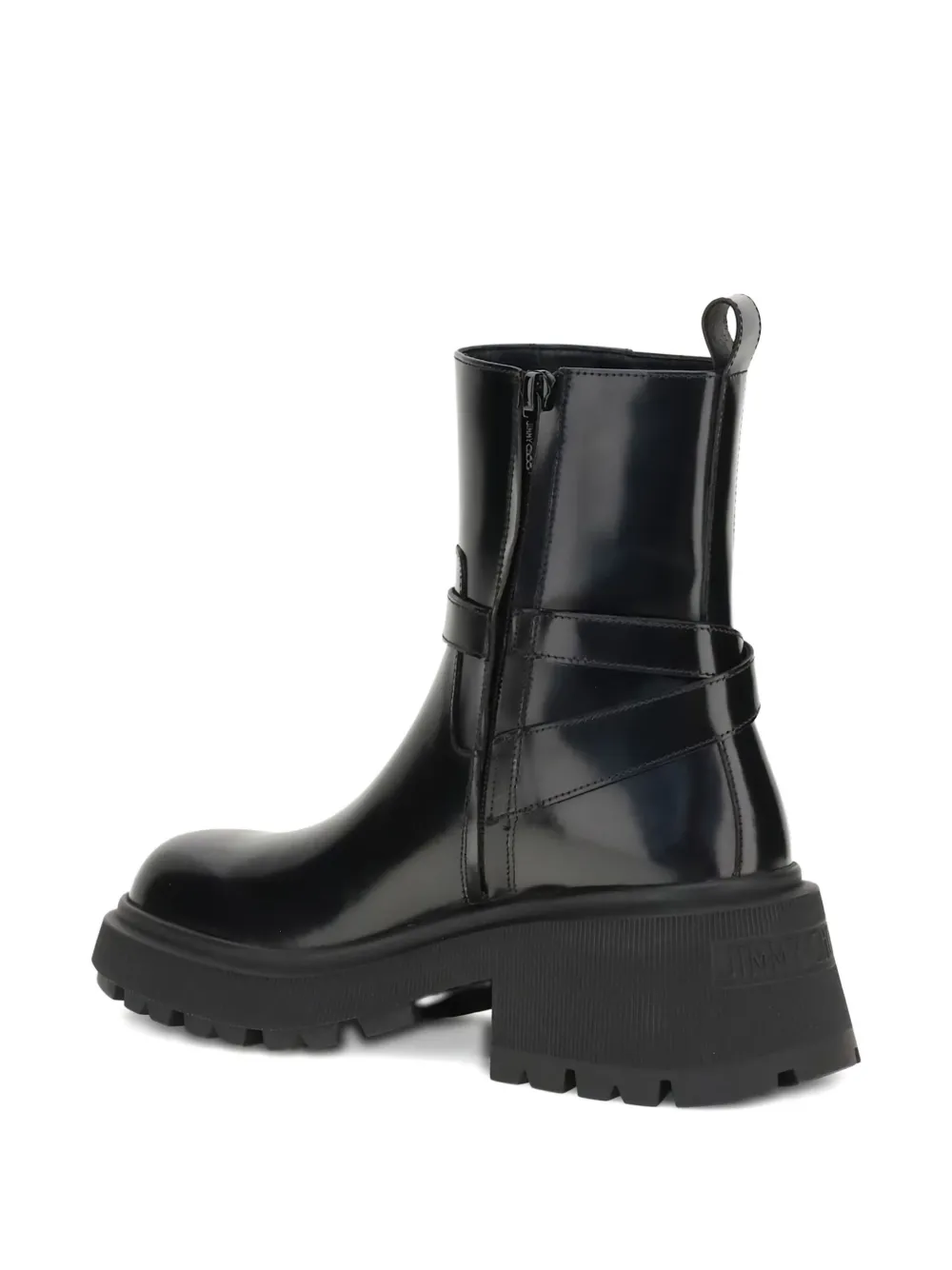 Jimmy Choo buckle strap ankle boots Zwart