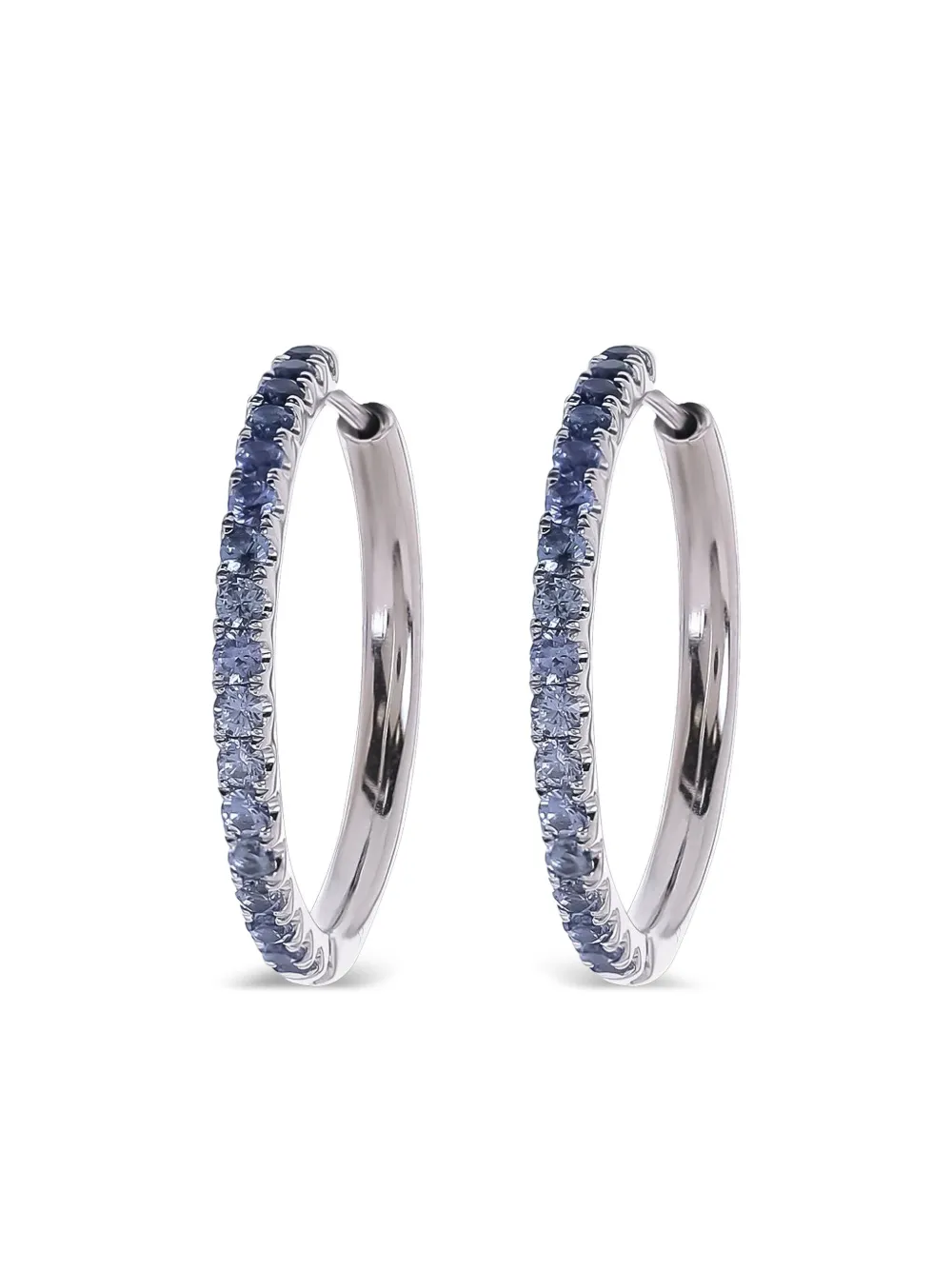 Lisa Nik arracadas en oro blanco de 18kt con zafiro | plateado | Image 1