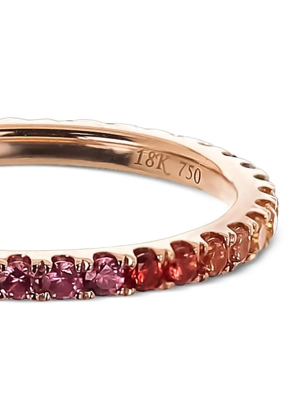 18kt Rose Gold Rainbow Sapphire Ring