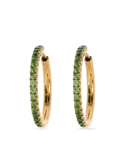 Lisa Nik créoles Ombre en or 18ct serties de saphir