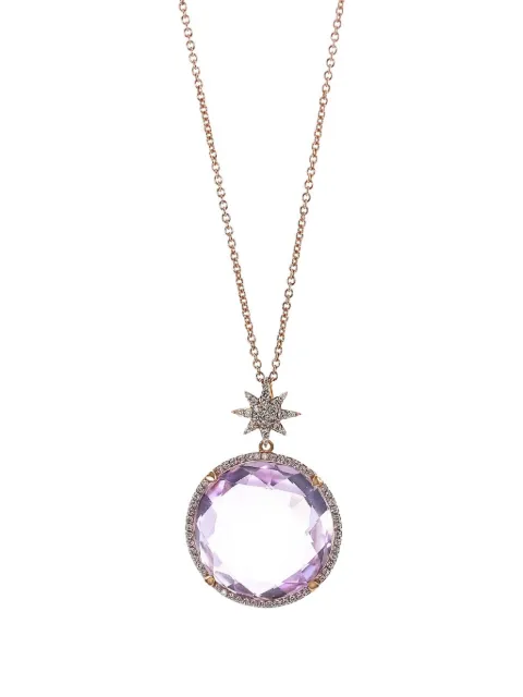 Lisa Nik 18kt rose gold Star Bail Amethyst necklace