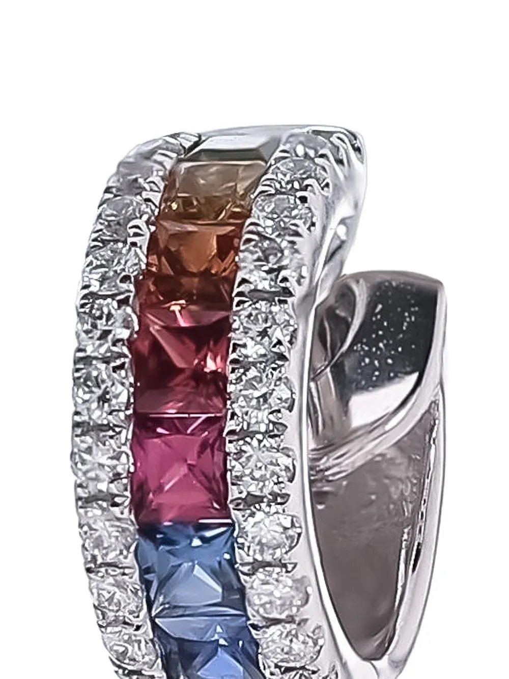 Lisa Nik arracadas Rainbow Sapphire en oro blanco de 18kt | Image 2
