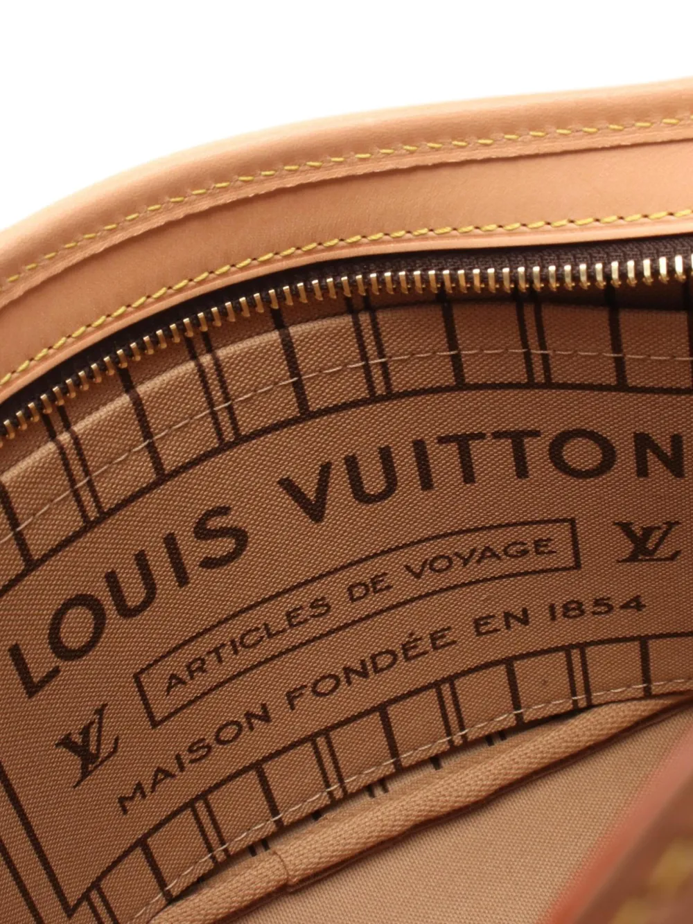 Pre-owned Louis Vuitton 2021-2025 Monogram Neverfull Bb Satchel In Brown