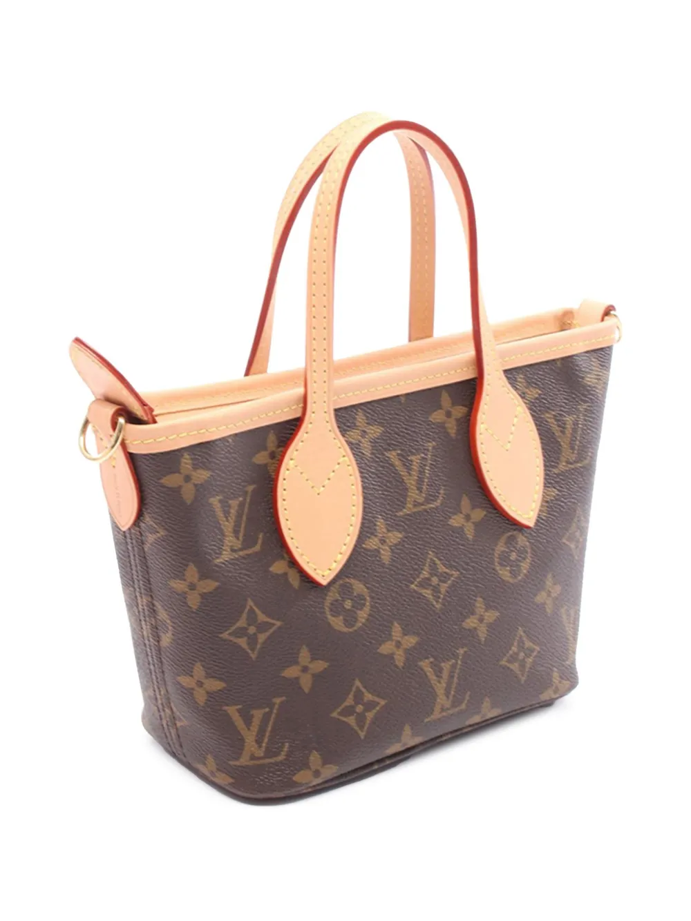 Pre-owned Louis Vuitton 2021-2025 Monogram Neverfull Bb Satchel In Brown