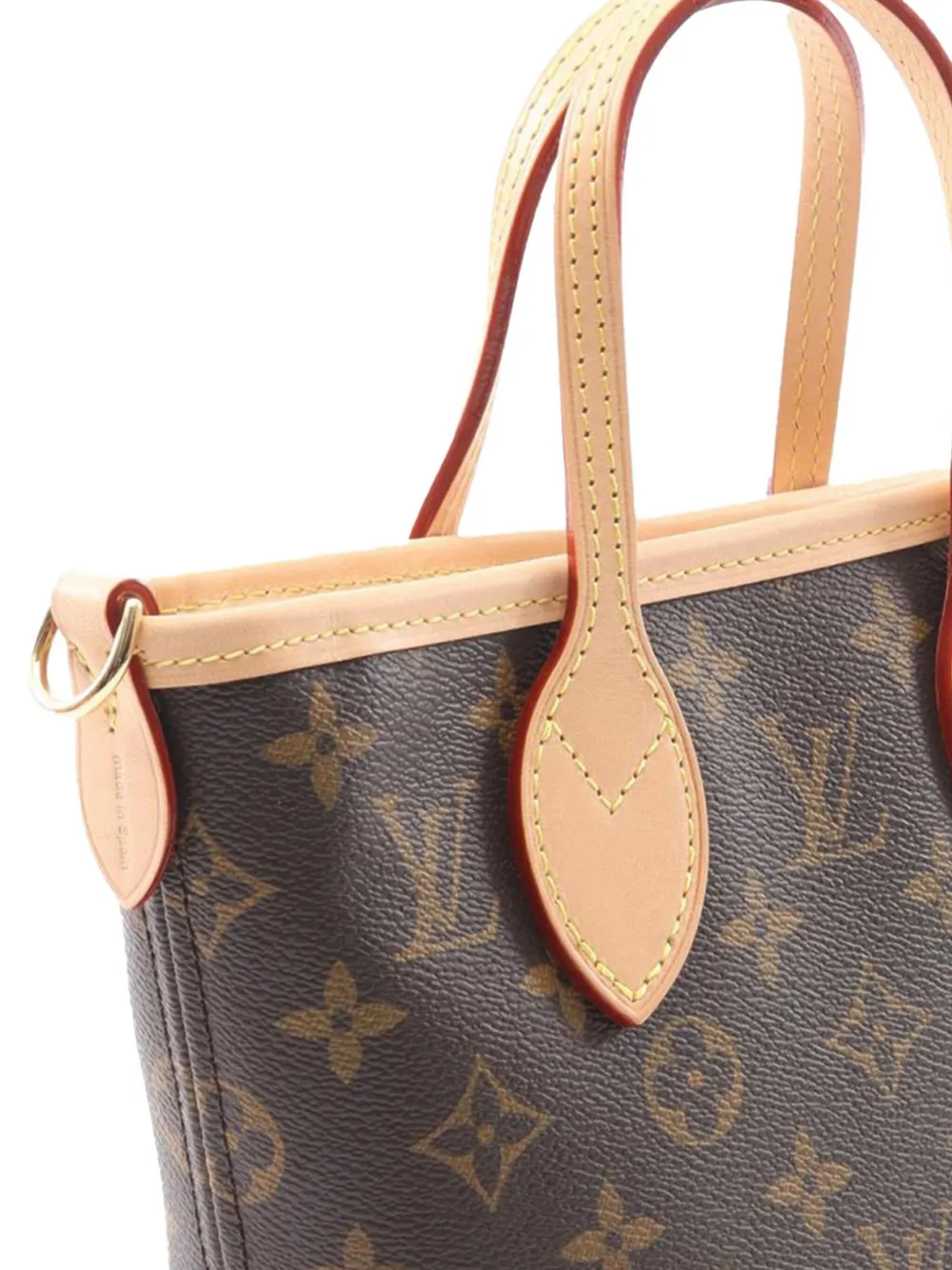 Pre-owned Louis Vuitton 2021-2025 Monogram Neverfull Bb Satchel In Brown