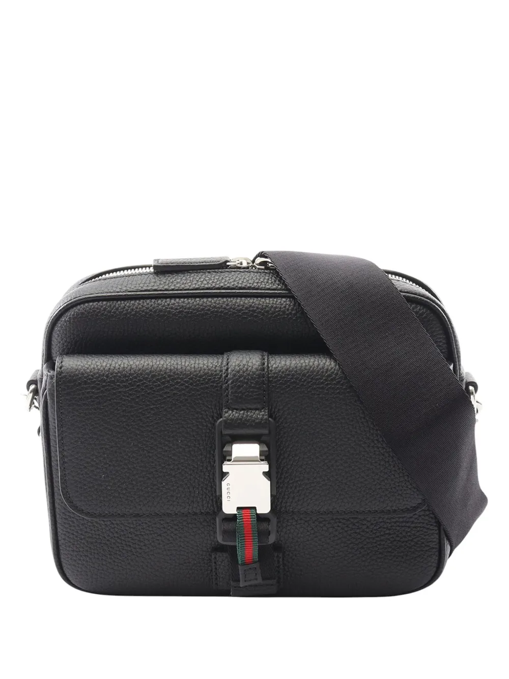 Gucci Pre-Owned Borsa a tracolla Soft Grainy Piccola in pelle di vitello con decorazione Web 2016-2025 | nero | Image 1
