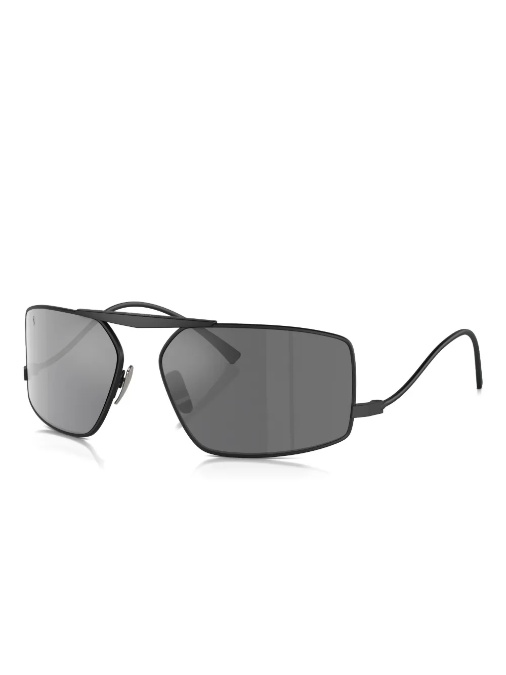 Ferrari Logo-detail Rectangle Sunglasses In Blue