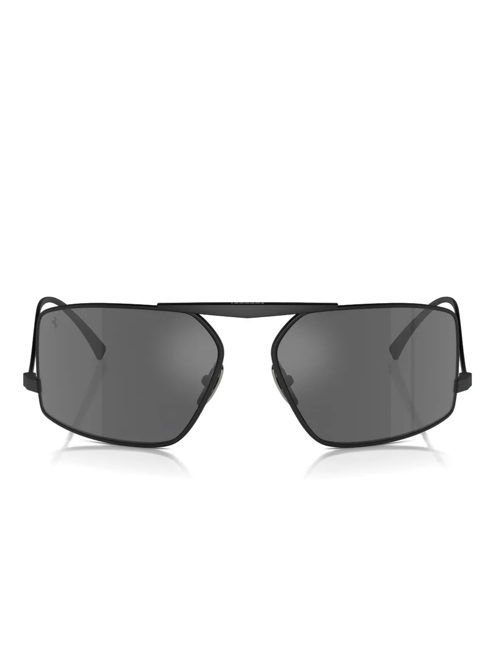 Ferrari Logo-detail Rectangle Sunglasses In Blue