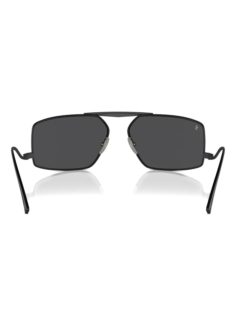 Ferrari Logo-detail Rectangle Sunglasses In Blue