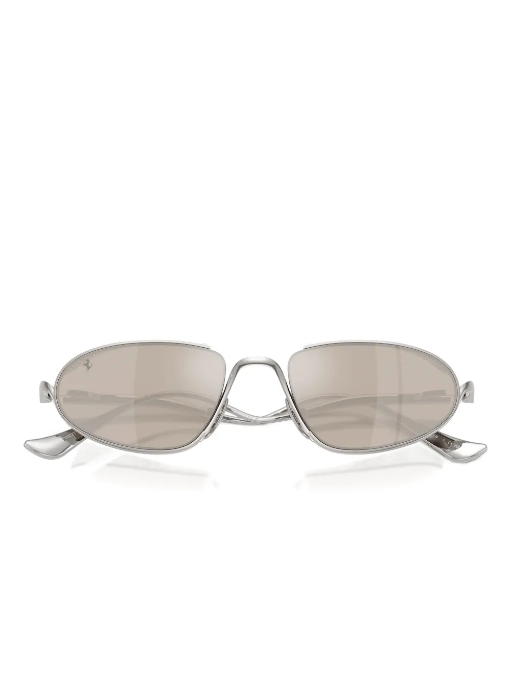 Ferrari Oval-frame Asymmetric Sunglasses In Brown