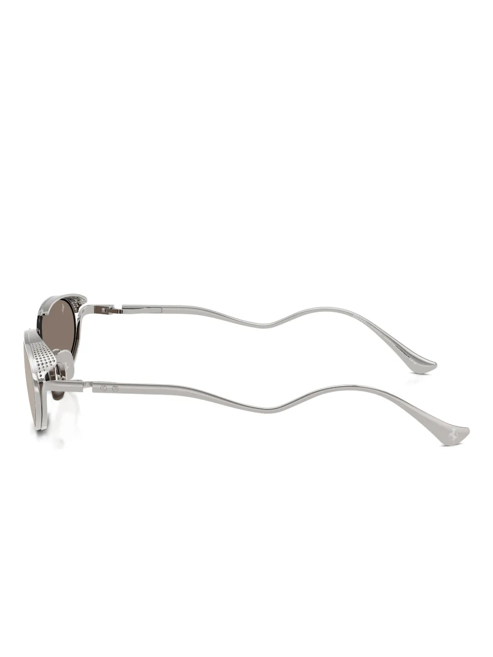 Ferrari Oval-frame Asymmetric Sunglasses In Brown
