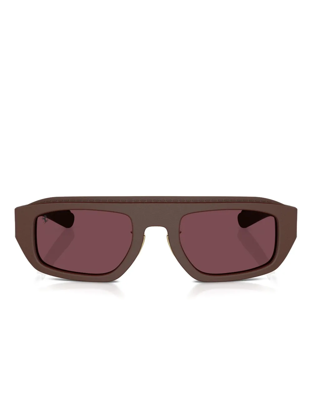 Ferrari Rectangular-frame Sunglasses In Brown