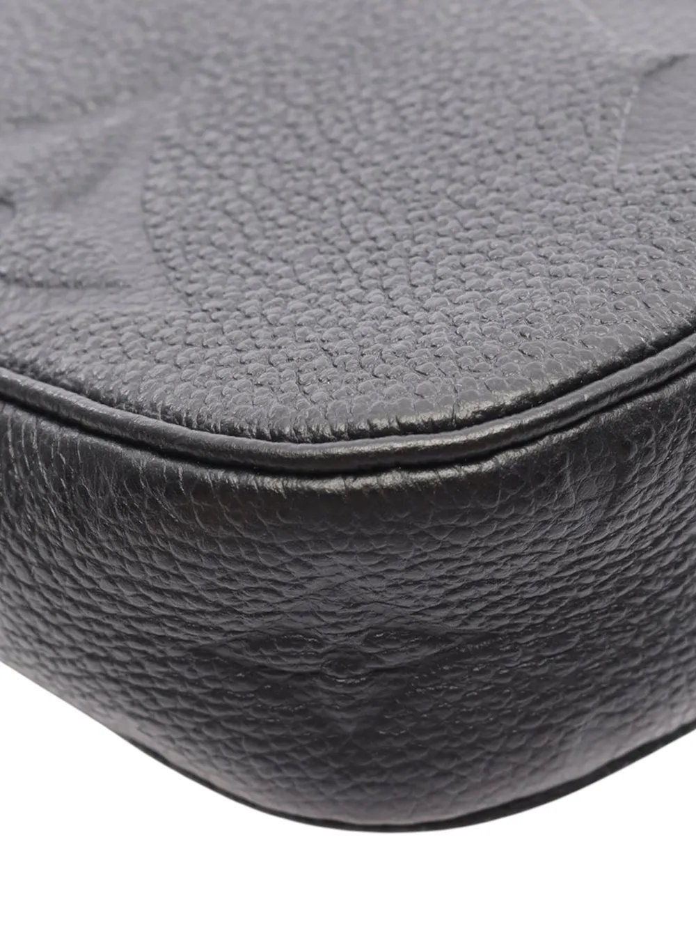 Pre-owned Louis Vuitton 2021-2025 Monogram Giant Empreinte Multi Pochette Accessoires Satchel In Black