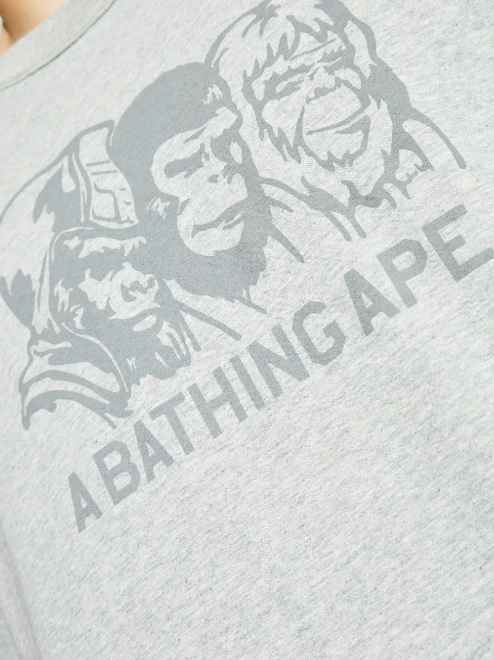 A BATHING APE Double Face katoenen T-shirt Grijs